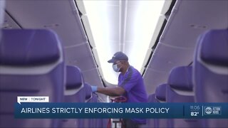 Airlines strictly enforcing mask policy