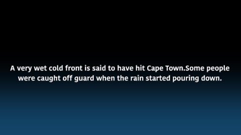 South Africa -Cape Town - Heavy Cold front hits Cape Town (video) (JXm)