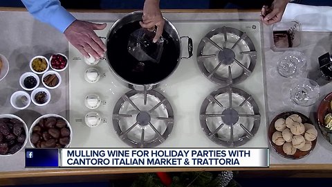 Mulling wine for Holiday parties with Cantoro Italian Market & Trattoria