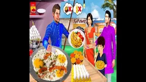 Oil Less Water Omelette | बिना तेल पानी ऑमलेट | hindi moral stories | trending funny kahaniya#oilfre