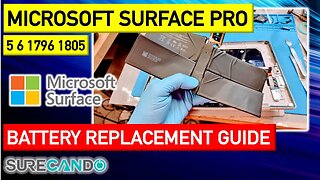 Microsoft Surface Pro 5 6 Battery Replacement Guide 1796 1805