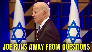 Joe Biden RUNS AWAY from Reporter’s Questions in Israel today 🏃‍♂️