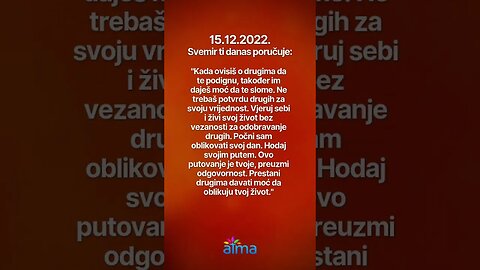 Poruka Svemira 15.12.2022. 💙