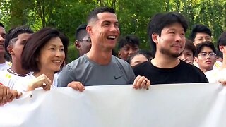 Hysteria as Cristiano Ronaldo tours Singapore