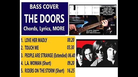 Bass cover THE DOORS (Final) _ Chords, Lyrics, MORE