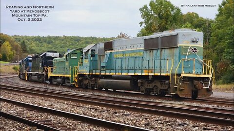 Reading and Northern NRFF with Eight Locomotives!! At Penobscot Mountain Top Pa. Oct. 2 2022 #rbmn