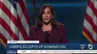 Harris accepts VP nomination, Obama criticizes Trump at DNC
