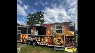 2018 8' x 22' Continental Barbecue Food Trailer with Porch for Sale in Texas