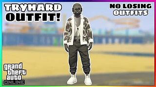 Easy Black Joggers Lightning Invisible Torso Glitch Tryhard Modded Outfit (No Transfer) (GTA Online)