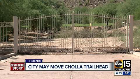 City considering a way to move the Cholla trailhead to move parking