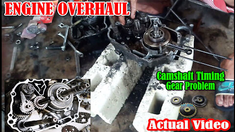 Skygo Motorcycle C100 Engine Overhaul | Engine Assembly | Camshaft Timing Gear and Pump Oil Problem