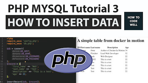 3: PHP MySQL Insert - PHP Course