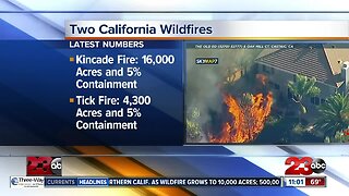 Two California Wildfires Continue to Burn