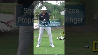 Don't flip to square the club face if you ever want to hit a stinger #shorts