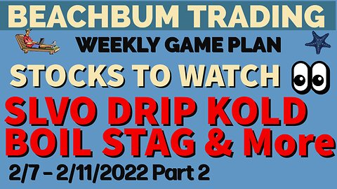 SLVO DRIP KOLD BOIL STAG CRSR KTOS & More | [Stocks to Buy] for the Trading Week of 2/7 – 2/11/2022
