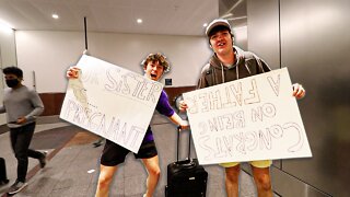 Reuniting With My Best Friend! *Airport Sign Prank*