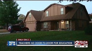 Teachers go door-to-door for education