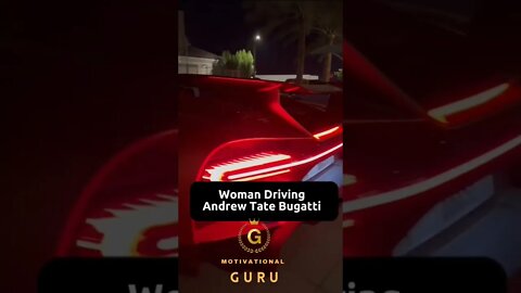 Woman Driving Andrew Tate Bugatti Chiron Car 🤣
