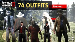 rdr2 all 74 outfits for arthur in rampage trainer
