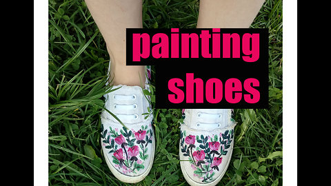 Painting my old shoes | flowers