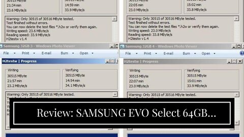 Review: SAMSUNG EVO Select 64GB microSDXC UHS-I U1 100MBs Full HD & 4K UHD Memory Card with Ad...