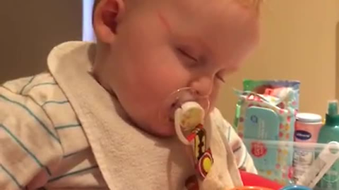 Overtired Baby Goes To Sleep Mode When On Feeding Chair