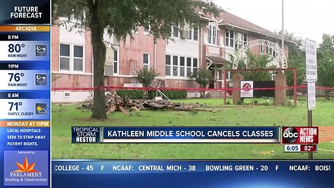 Tornado damages Kathleen Middle School leading to school cancellations