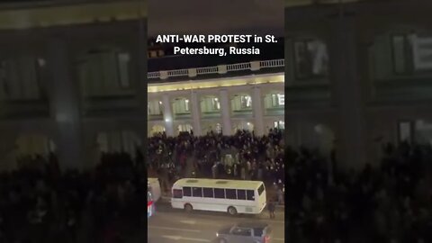 ANTI-WAR PROTEST in St. Petersburg, Russia