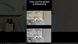 I love Lucy episode Vitameatavegamin Comedy CBS TV Series - Colorized with AI Technology