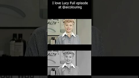 I love Lucy episode Vitameatavegamin Comedy CBS TV Series - Colorized with AI Technology