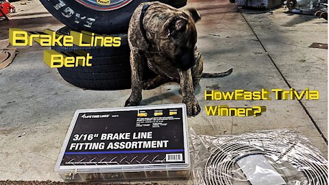 Bending brake lines for our LS NASCAR Drag car + HowFast trivia winner!
