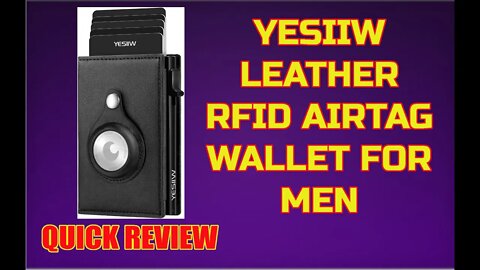 YESIIW AirTag Wallet, RFID Block, Pop Up Credit Card Holder