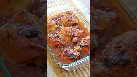 Apricot Chicken Thighs over Rice- 5 ingredients & insanely easy #food #cookingvideo #cooking