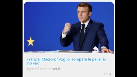 Macron: un bullo al quale il potere è andato alla testa—ed è ormai al delirio!