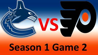 NHL 23 Canucks Vs Flyers Simulation Alumni S1 G2