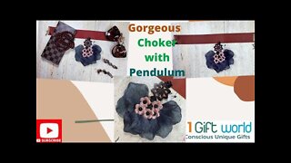 Unique Choker with Flower Pendulum | Recycling Materials | How to | Fashion Inspiration | #shorts