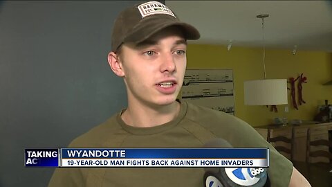 Wyandotte teen fights off armed intruder, police searching for suspect caught on surveillance video