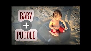 Baby + Puddle | Best Day Ever | Beach Baby