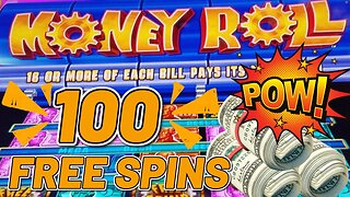 MOST FREE SPINS on YOUTUBE! 🤯 WOW - INSANE!! OVER 100 FREE SPINS! 💰MONEY ROLL JACKPOT