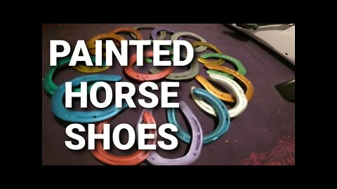 PAINTED HORSE SHOES | DIY GARDEN WEDDING