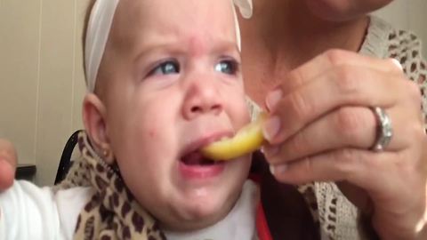 "Baby Tries Lemon For The First Time"
