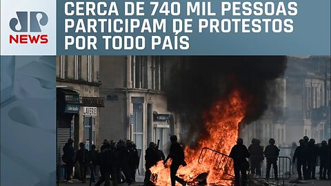 Manifestantes entram em confronto com polícia na França