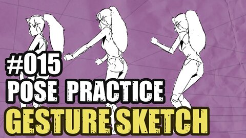 HOW TO SKETCH POSES. PRACTICE FOR ANIMATION - 015 #sketching #figuredrawing #poses