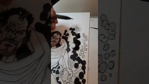 X-Men Bishop inking clip! #xmen #drawings #illustration