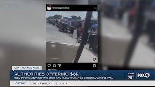 Reward for brown sugar festival shooting