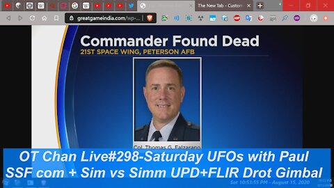 Saturday Live UFO Topics & Vid Analysis - Orbs Dropping Stuff vids +GimbalFLIR.] - OT Chan Live#298