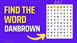 Find the word DANBROWN (Word Search Game.