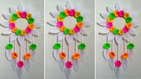 Beautiful Wall Hanging Craft Using White Paper For Homemade / Paper Craft idea