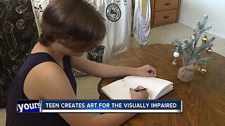 Local teen artist creates art series for visually impaired