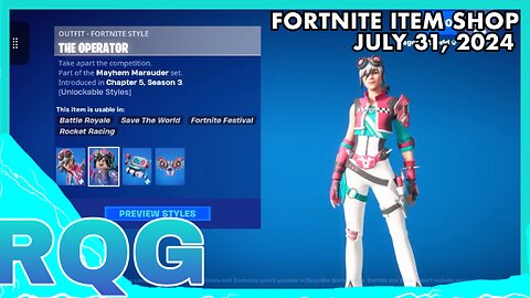“NEW” OPERATOR AUGUST CREW SET IS HERE+SOME NICE RETURNS! FORTNITE ITEM SHOP (July 31, 2024)